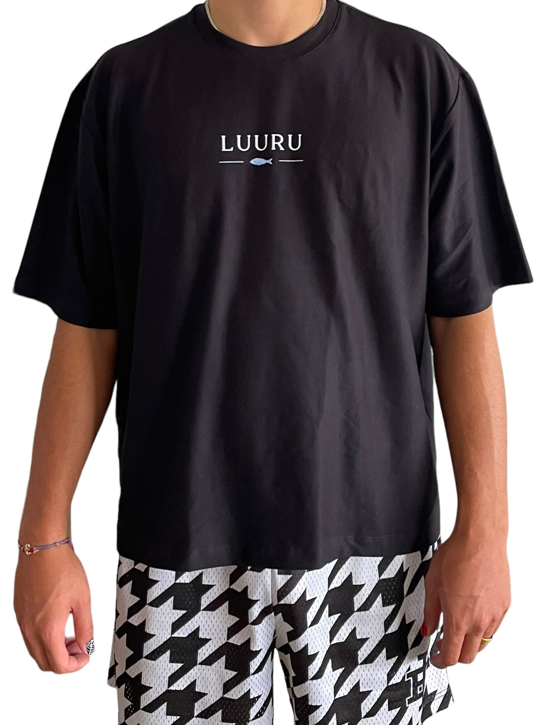 Luuru Unisex Oversize Crop T-Shirt Little Logo